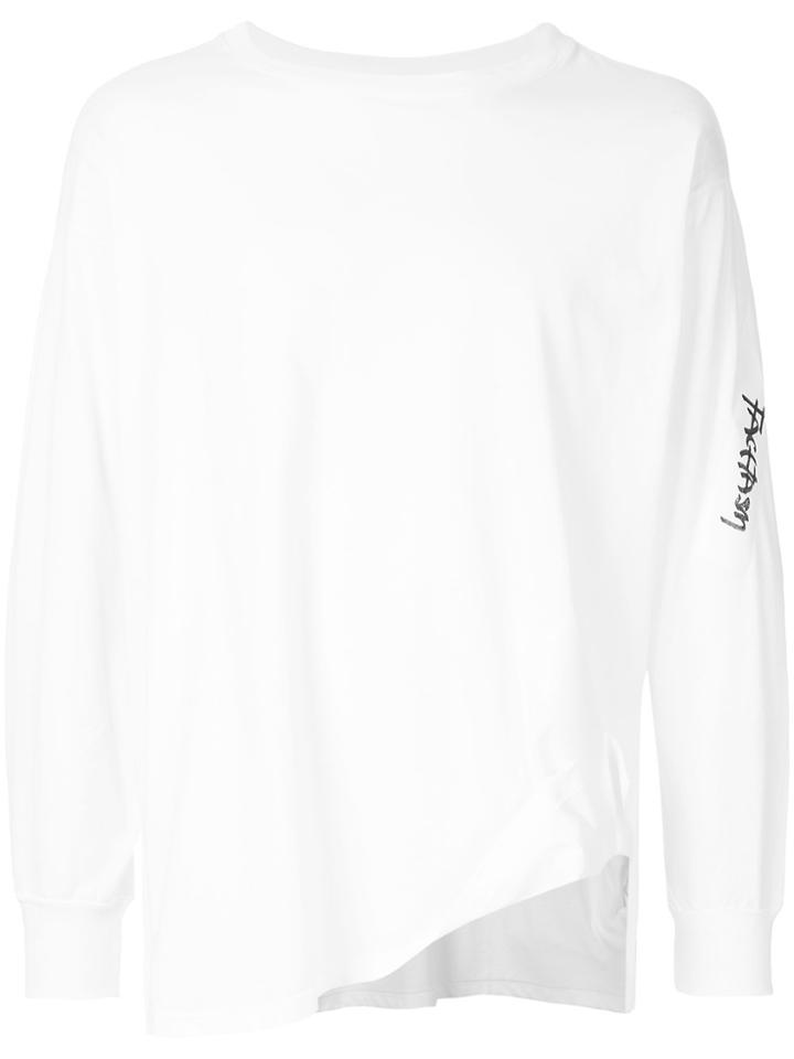 Facetasm Asymmetric Hem T-shirt - White