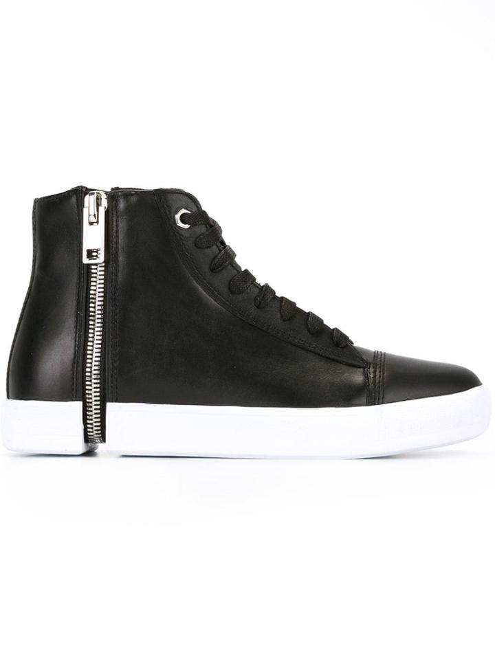 Diesel Zipped Hi-tops - Black