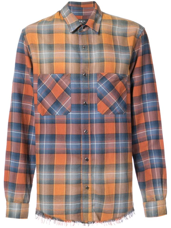Amiri Faded Plaid Shirt - Blue