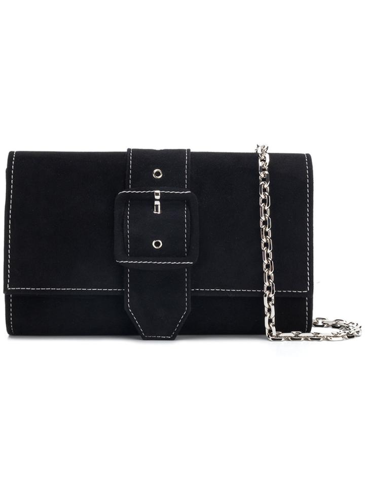 Casadei Front Buckle Clutch - Black