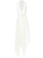 Ann Demeulemeester Sleeveless Belted Wrap Dress - White