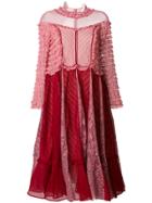 Valentino Ruffle Detail Dress - Red