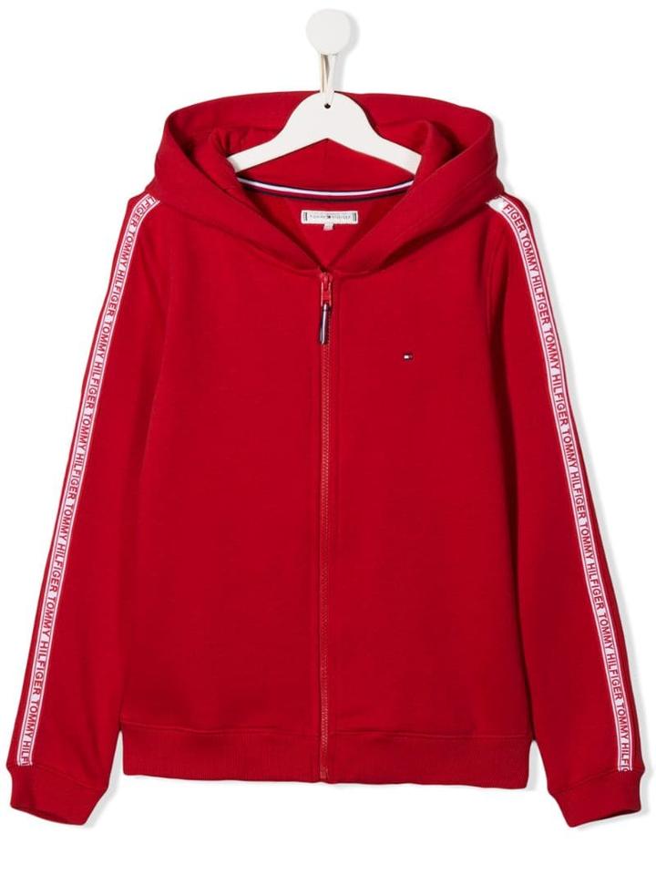Tommy Hilfiger Junior Teen Logo Zip-up Hoodie - Red