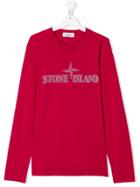 Stone Island Junior Teen Long-sleeve T-shirt - Red