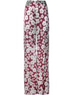 Alexis High Waist Floral Print Trousers - Pink & Purple