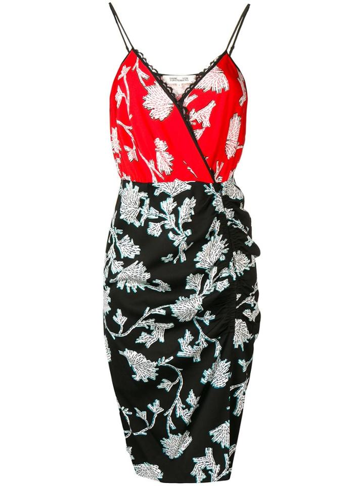 Diane Von Furstenberg Printed Midi Dress - Black