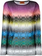 Missoni Zigzag Print Knit Top, Women's, Size: 42, Viscose