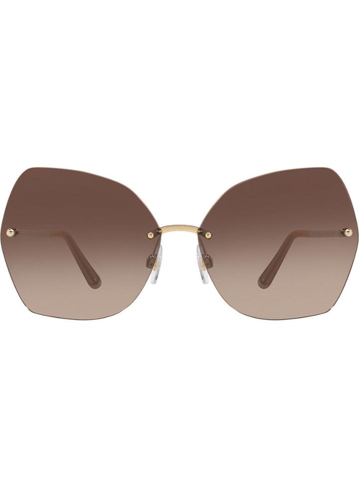 Dolce & Gabbana Eyewear Oversized Sunglasses - Gold