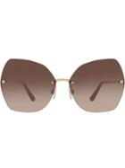 Dolce & Gabbana Eyewear Oversized Sunglasses - Gold