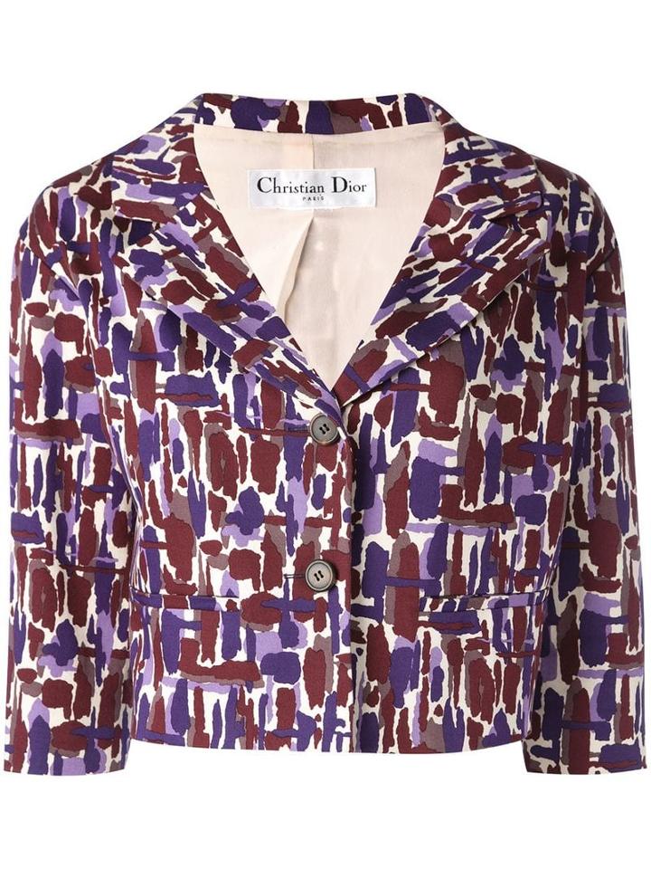 Christian Dior Pre-owned Cropped Printed Jacket - Pink