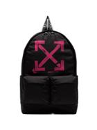Off-white Black And Pink Arrows Logo Backpack
