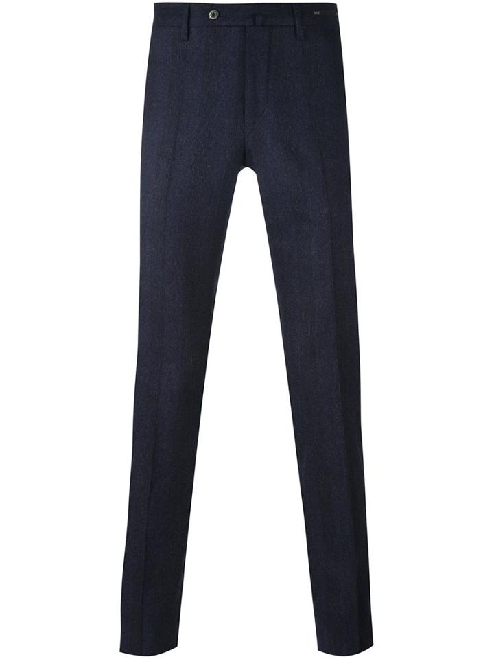 Pt01 Glen Check Chino Trousers