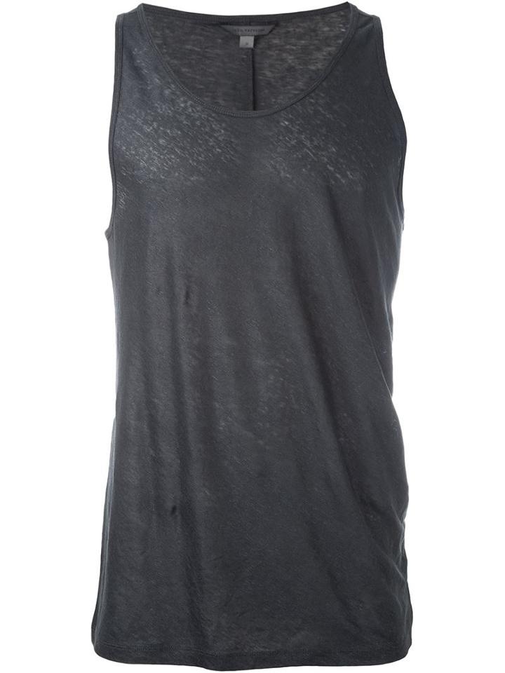 John Varvatos Semi Sheer Lightweight Sleeveless Tank