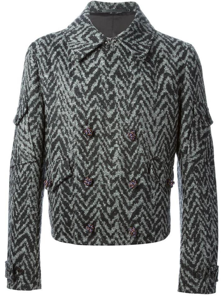 Kris Van Assche Chevron Pattern Jacket