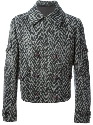 Kris Van Assche Chevron Pattern Jacket