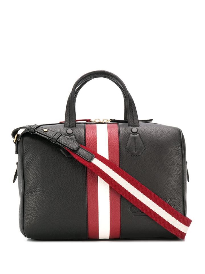 Bally Shawn Striped Tote - Black