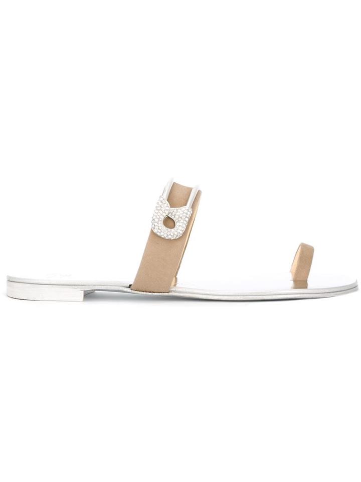 Giuseppe Zanotti Design Safety Pin Strap Sandals