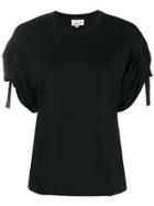 3.1 Phillip Lim Short Gathered Sleeve T-shirt - Black