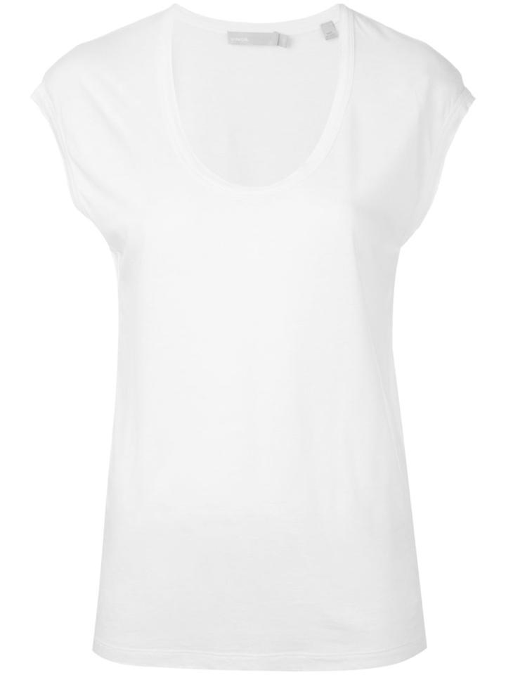 Vince - Distressed Muscle Tank - Women - Cotton/linen/flax/tencel - Xs, White, Cotton/linen/flax/tencel