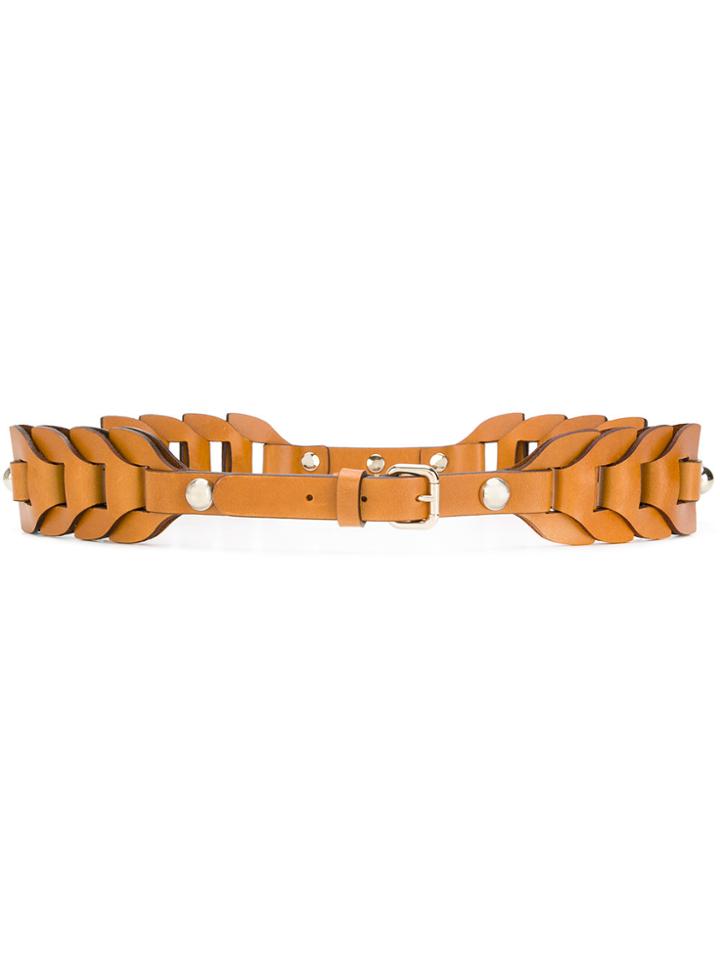 Red Valentino Pleated Buckle Fastened Belt - Brown