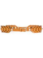 Red Valentino Pleated Buckle Fastened Belt - Brown