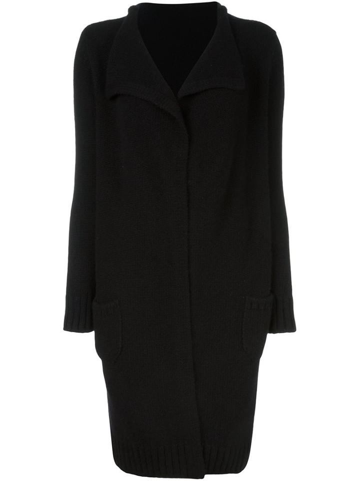 Incentive! Cashmere Long Cardigan, Women's, Size: Small, Black, Cashmere