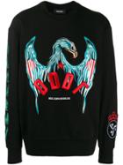 Diesel Embroidered Eagle Sweatshirt - Black