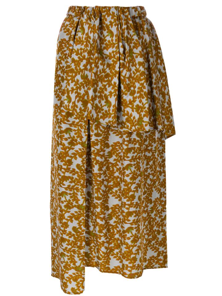 Christian Wijnants Layered Asymmetric Skirt - Yellow & Orange