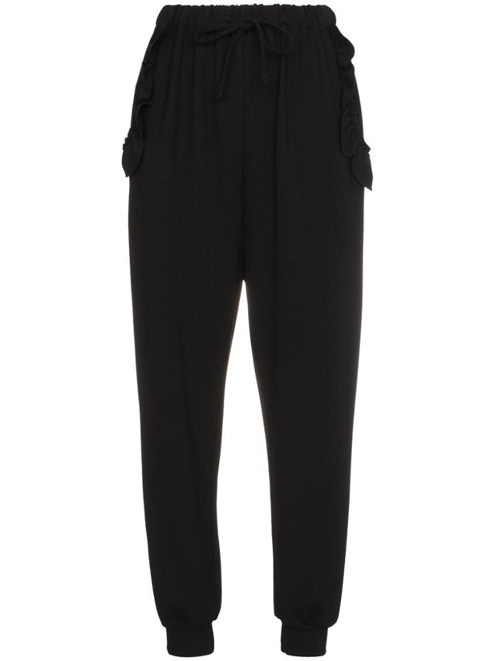 Simone Rocha Scallop Frill Track Pants - Black
