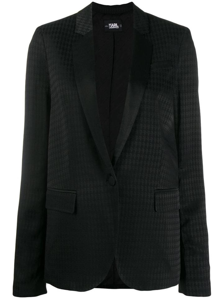 Karl Lagerfeld Karl Head Jacquard Blazer - Black
