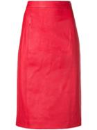 Joseph High-rise Pencil Skirt - Red