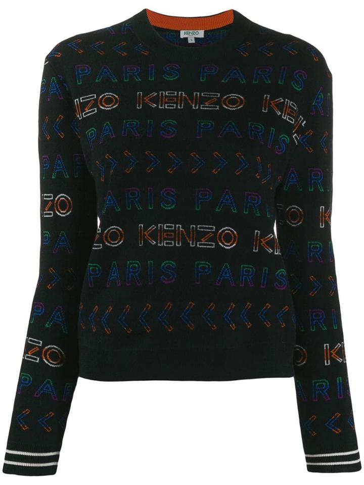 Kenzo All-over Logo Jumper - Black
