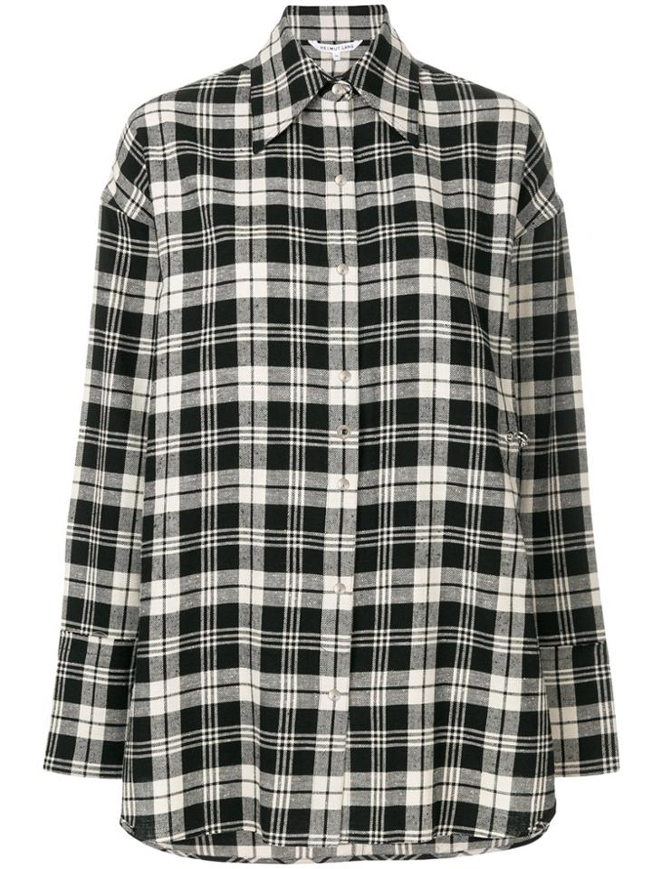 Helmut Lang Oversized Plaid Shirt - Black