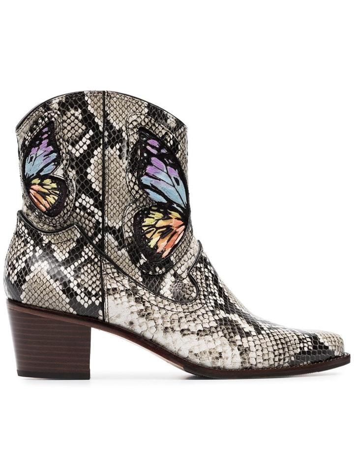Sophia Webster Multicoloured Shelby 50 Snake Print Leather Cowboy