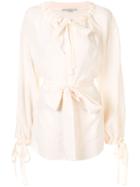 Stella Mccartney Tie-detail Drawstring Blouse - White