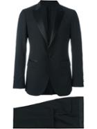 Lanvin Satin Detail Two-piece Suit, Men's, Size: 46, Black, Viscose/mohair/wool