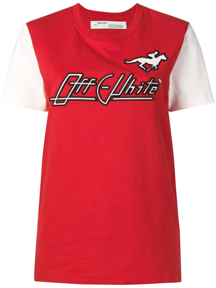 Off-white Logo Plaque T-shirt - Red