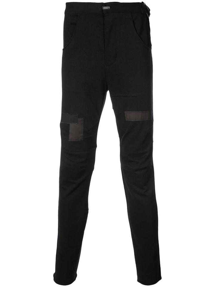 The Viridi-anne Patchwork Trousers - Black