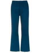 Egrey Cropped Denim Trousers - Blue