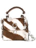 Ermanno Scervino Zebra Pattern Crossbody Bag, Women's, Brown, Calf Hair