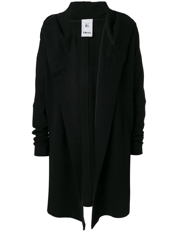 Lost & Found Rooms - Contrast Hooded Coat - Men - Cotton - Xl, Black, Cotton