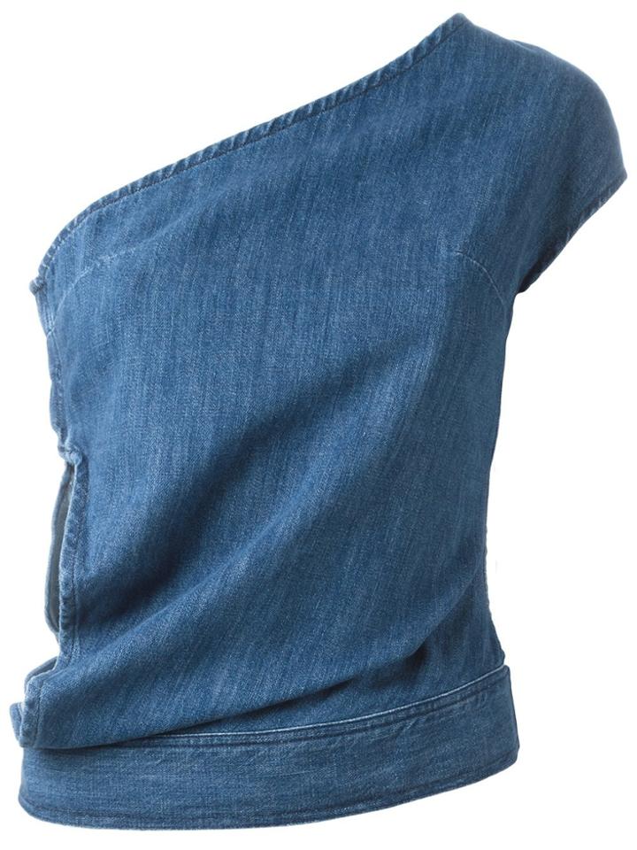 Marques'almeida One-shoulder Denim Top - Blue