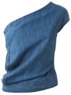 Marques'almeida One-shoulder Denim Top - Blue
