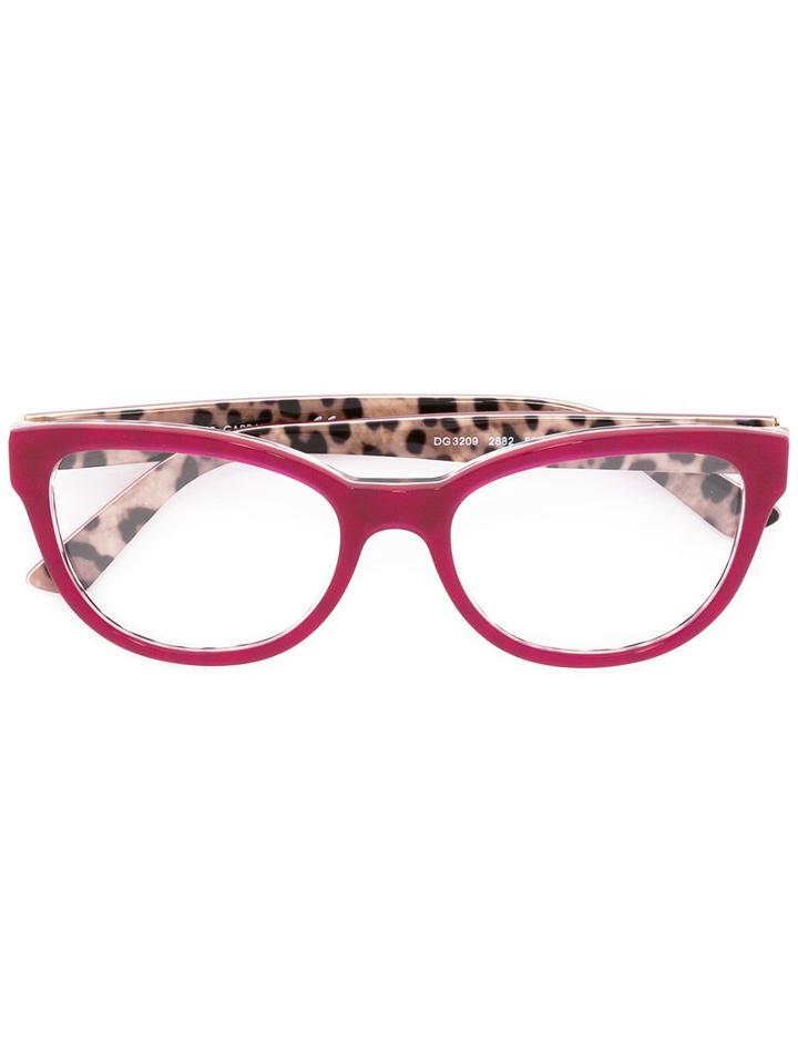 Dolce & Gabbana Cat Eye Frame Glasses, Pink/purple, Acetate