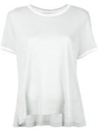 Dondup Pleated Back T-shirt, Women's, Size: Small, Grey, Polyamide/polyester/viscose/metallic Fibre
