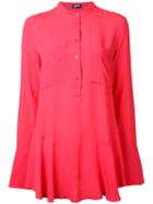 Jil Sander Navy Chest Pocket Shirt, Women's, Size: 44, Pink/purple, Silk/acetate
