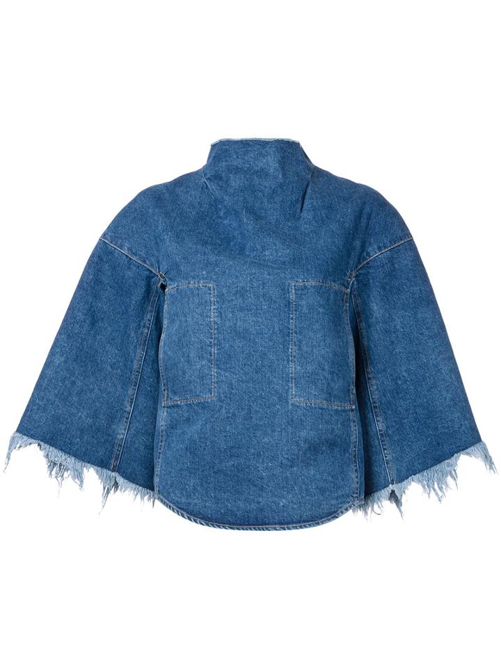 Toga - Chest Pockets Denim Blouse - Women - Cotton - 36, Blue, Cotton
