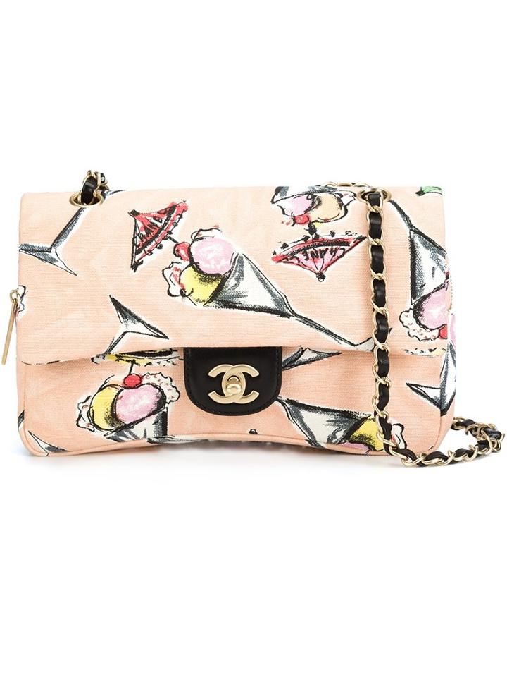 Chanel Vintage Ice Cream Sundae Printed Shoulder Bag