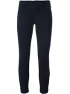 J Brand Turn-up Hem Skinny Trousers, Women's, Size: 28, Blue, Lyocell/cotton/spandex/elastane
