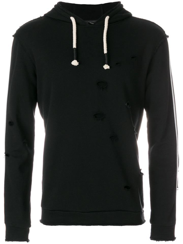 Daniele Alessandrini Stripe Detail Hoodie - Black